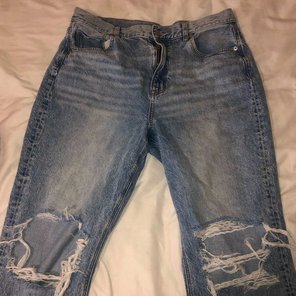 American Eagle Distressed Mom Jeans